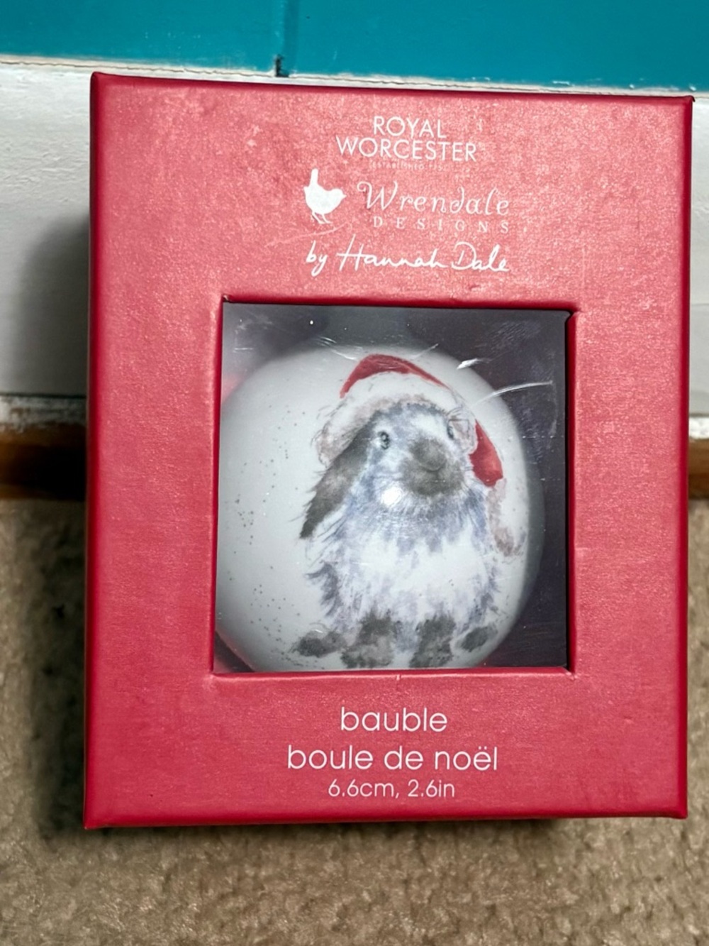 Royal Worcester Ho Ho Ho Bauble Rabbit 🐇  Ornament